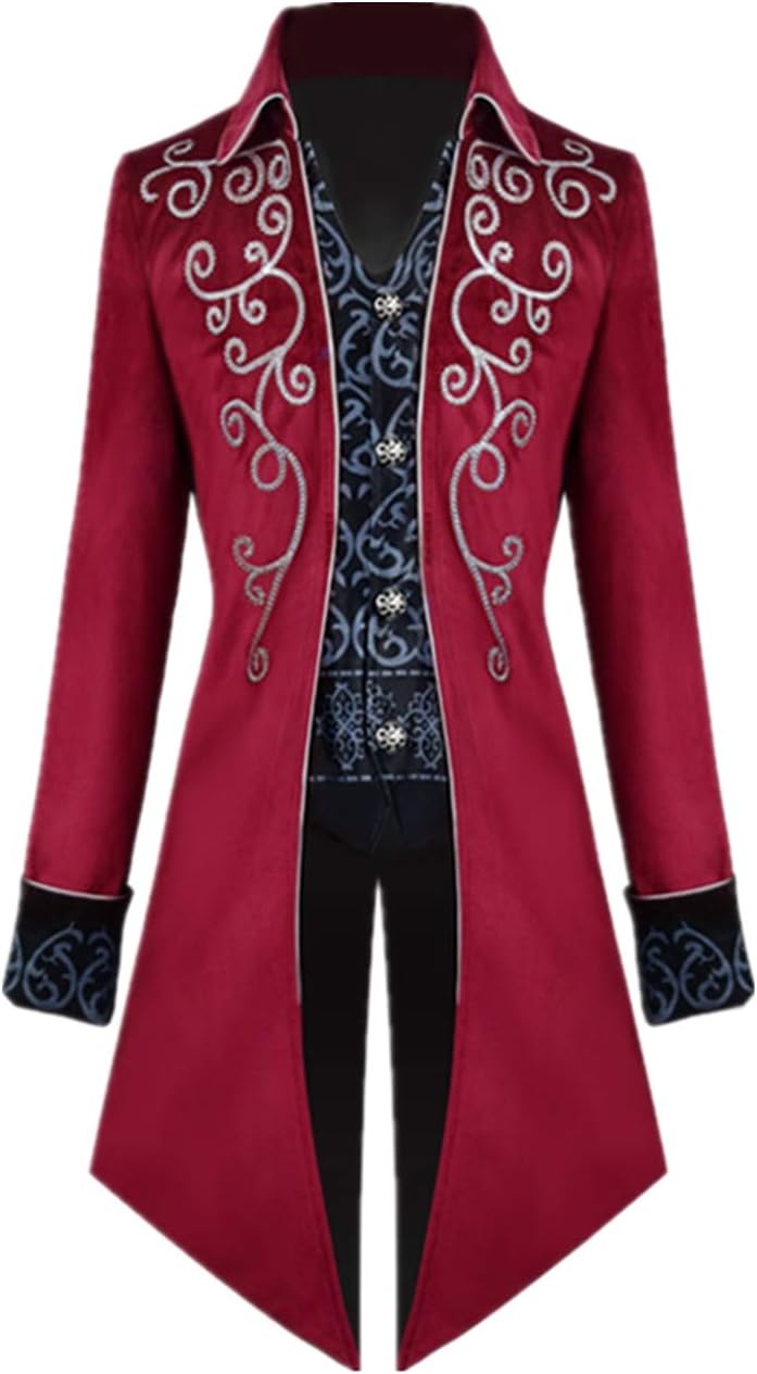 Apocrypha Mens Medieval Steampunk Tailcoat Jacket Vampire Costume