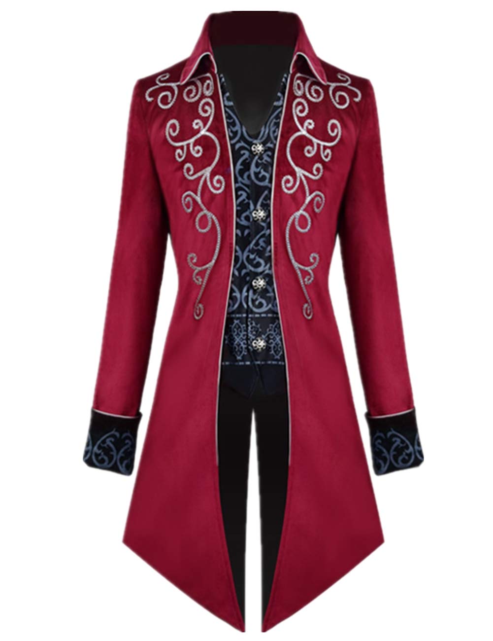 Apocrypha Mens Medieval Steampunk Tailcoat Jacket Vampire Costume
