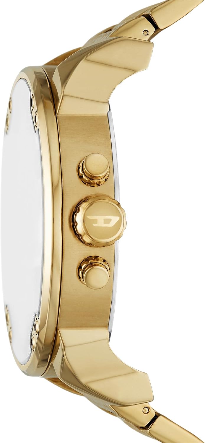 Diesel Mr. Daddy 2.0 Men's Watch, Quartz Stainless Steel Chronograph Watch for Men, Color: Gold Logo