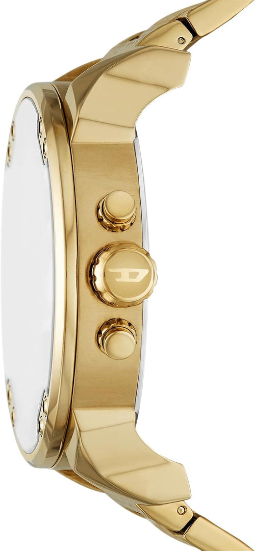 Diesel Mr. Daddy 2.0 Men's Watch, Quartz Stainless Steel Chronograph Watch for Men, Color: Gold Logo