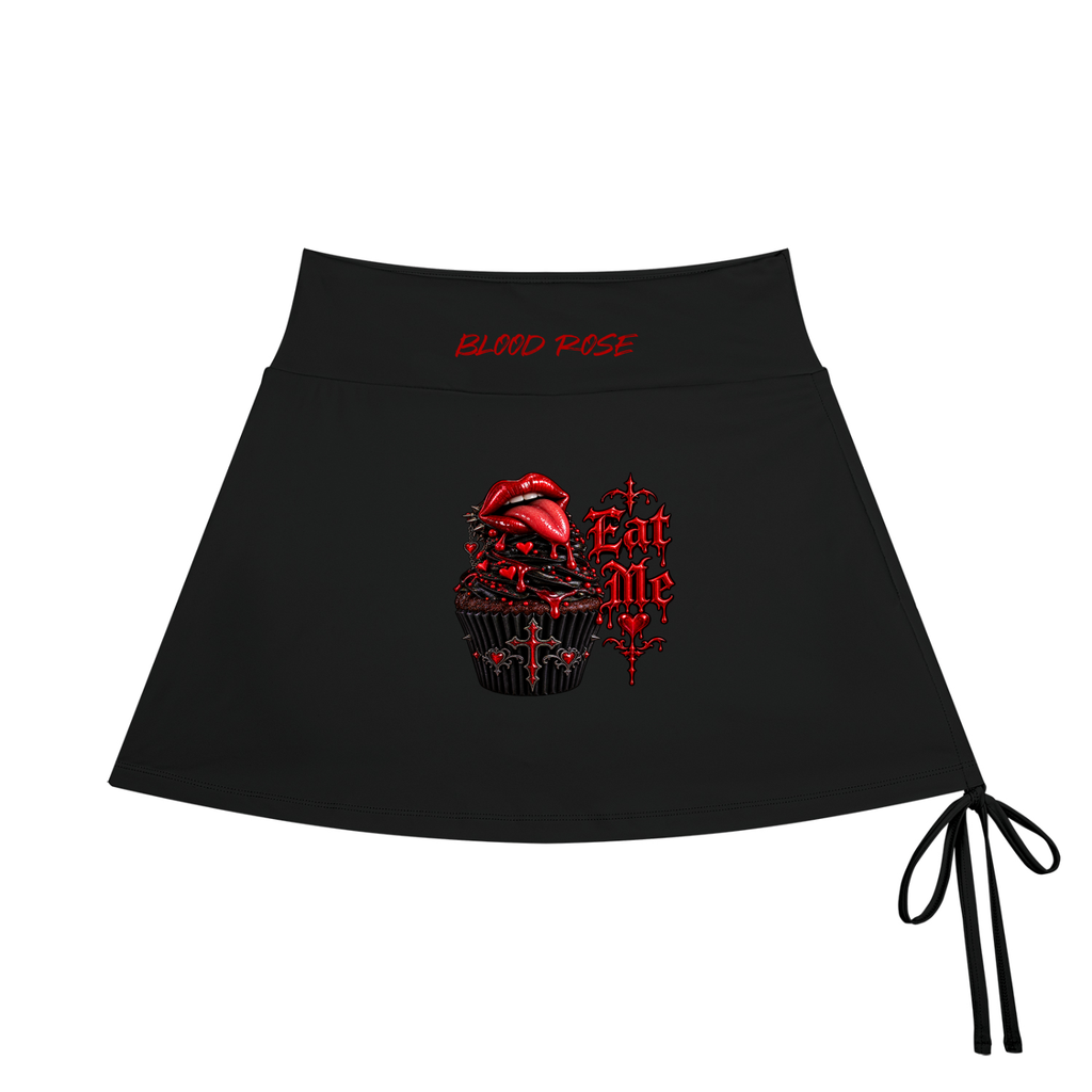 Gothic Women's Drawstring A-Line Yoga Skort