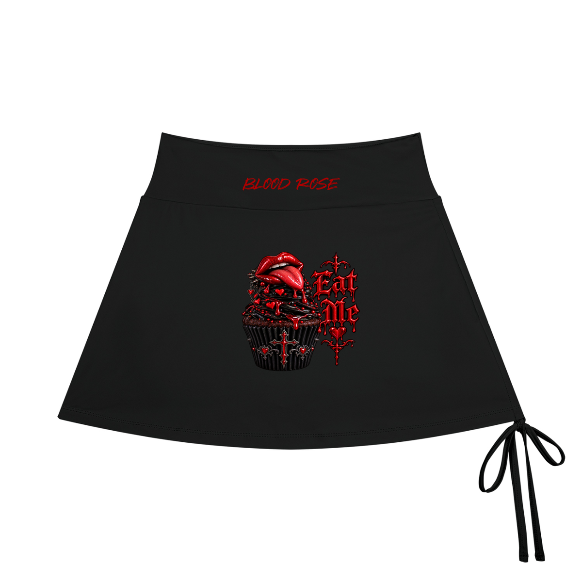 Gothic Women's Drawstring A-Line Yoga Skort