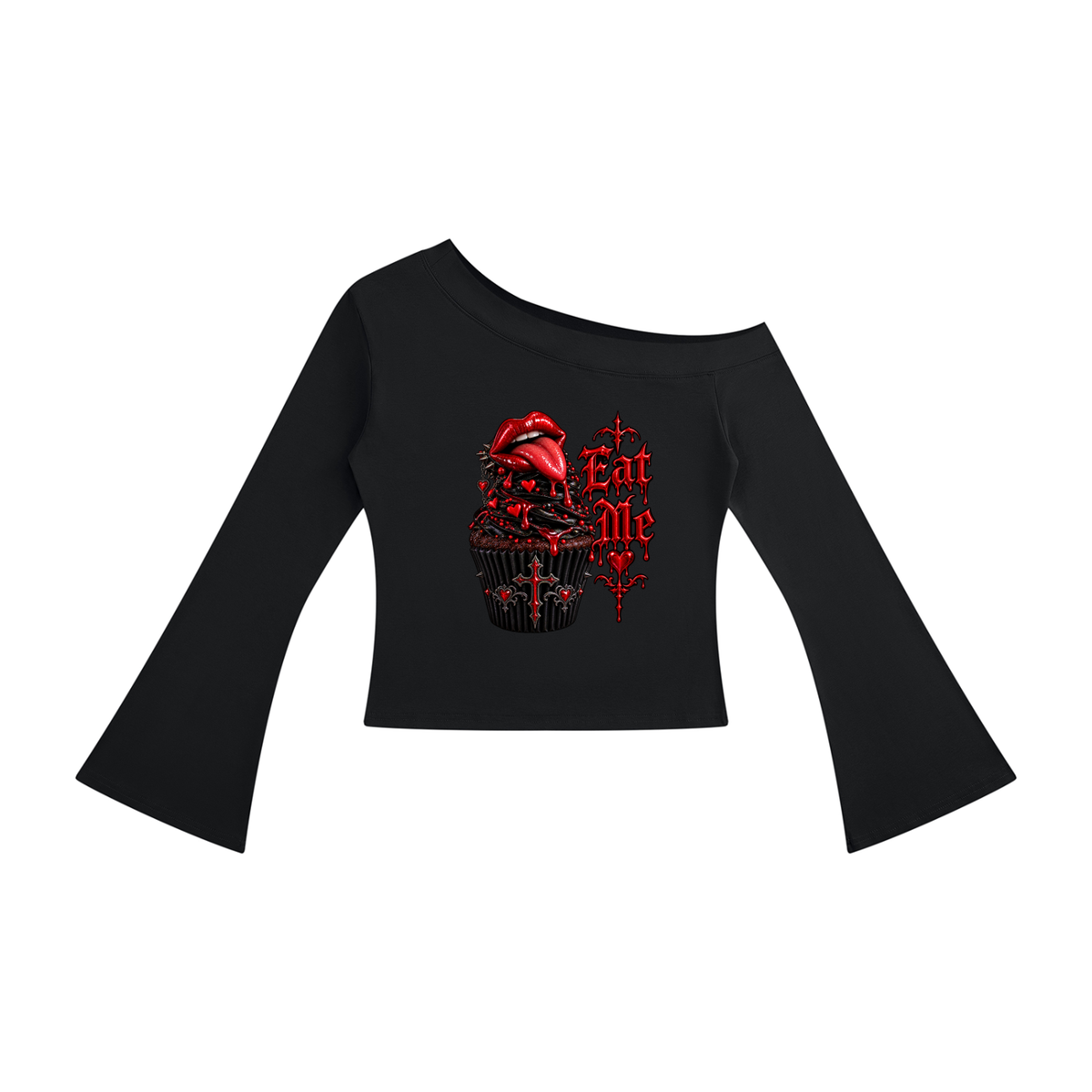 Women's Off-Shoulder Bell Sleeve T-Shirt